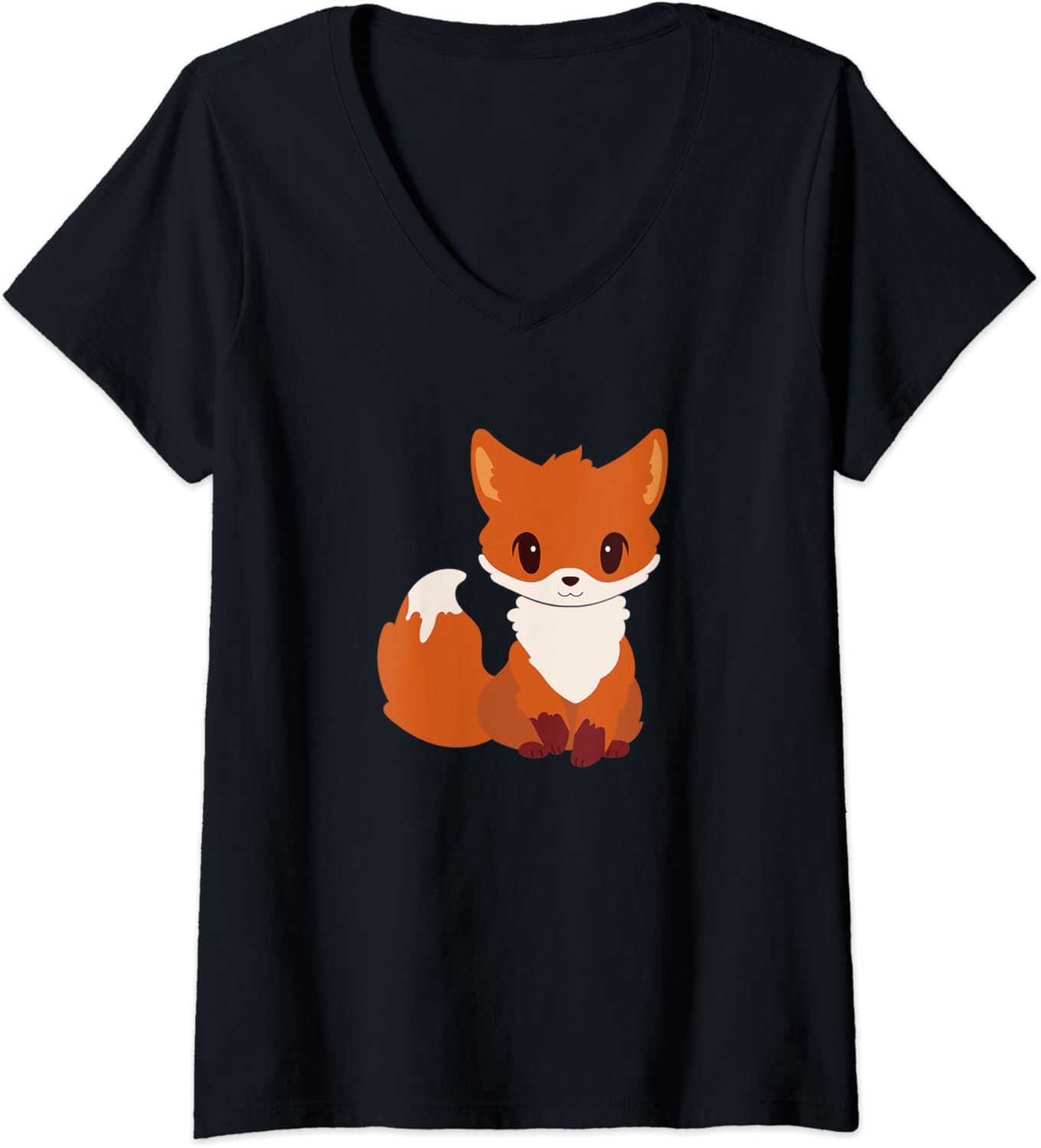 Womens Fox Animal Fox VNeck TShirt Amazon.co.uk Fashion